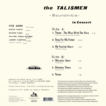 FITZ GORE AND THE TALISMEN Soundnitia B Side